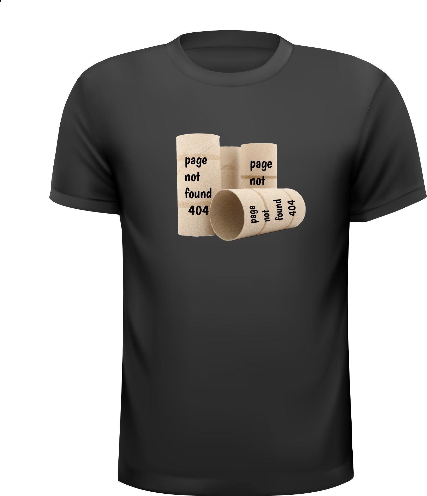 page not found 404 wc papier toiletpapier t-shirt grappig humor