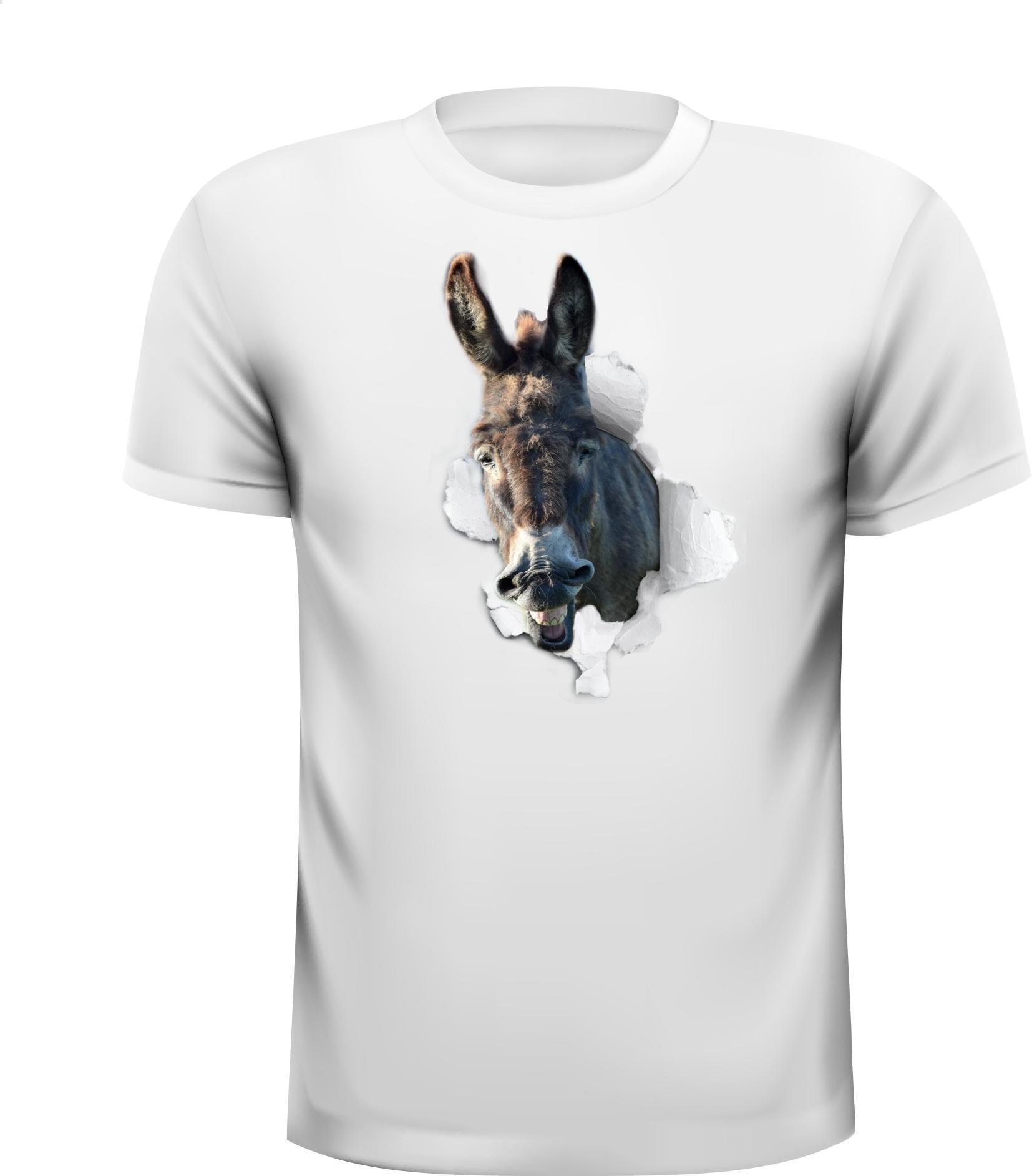 Grappig T-shirt Ezel uit T-shirt kruipt leuk humor dier gek