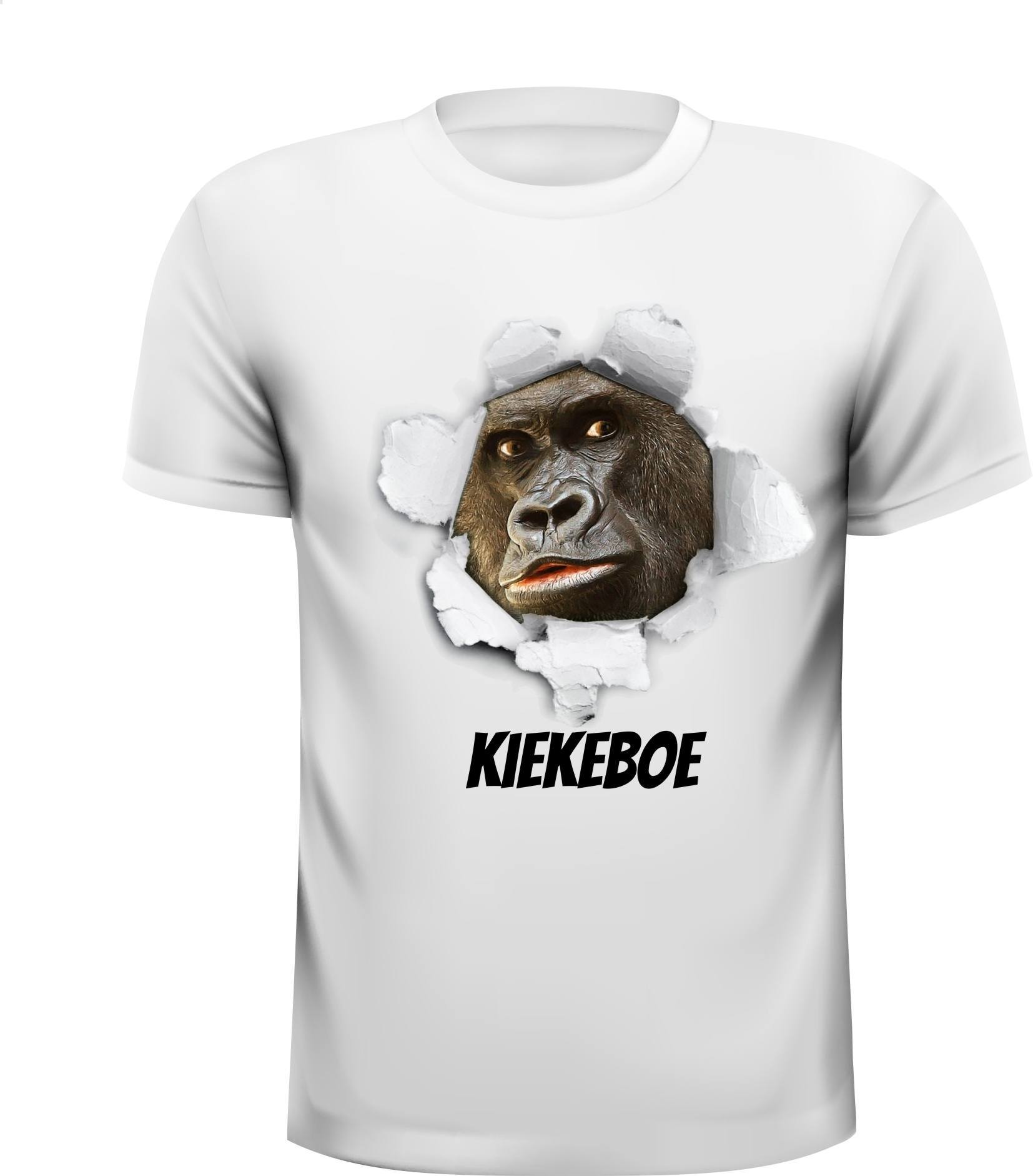 Kiekeboe aap grappig gek t-shirt gek humor