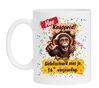 Koffiemok 16de verjaardag feliciteren grappige aap feest aapjes