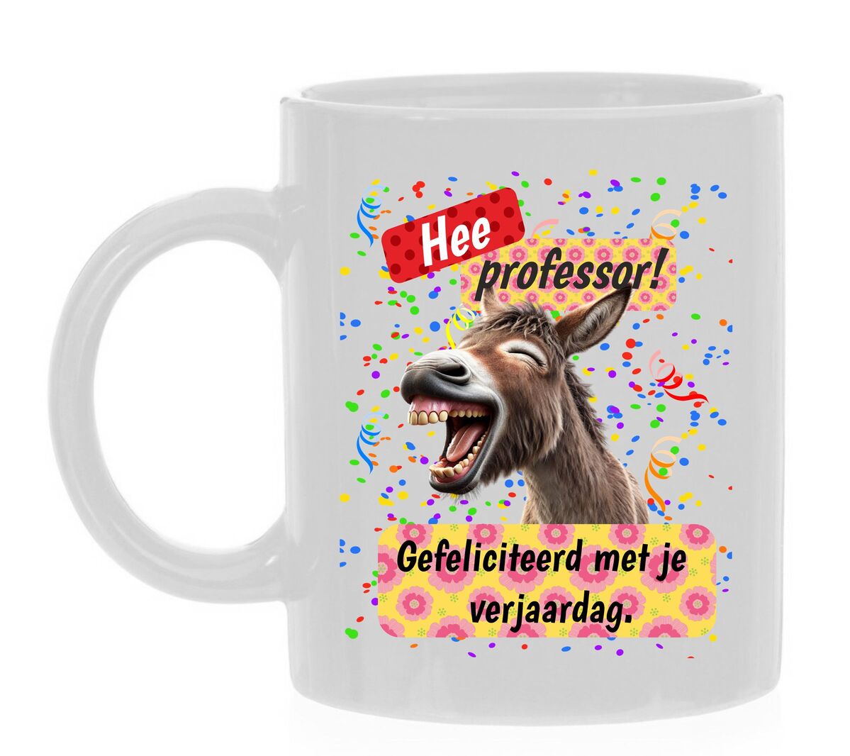 Koffiemok hee professor gefeliciteerd met je verjaardag