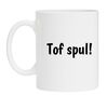 foto 1 Koffiemok met de tekst tof spul erop gedrukt