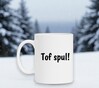 foto 4 Koffiemok met de tekst tof spul erop gedrukt