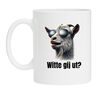 koffiemok Witte gij ut geit springt uit mok nieuwsgierige geit