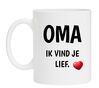 Oma ik vind je lief koffiemok cadeau