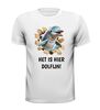 foto 13 T-shirt het is hier dolfijn luxe uitvoering full color