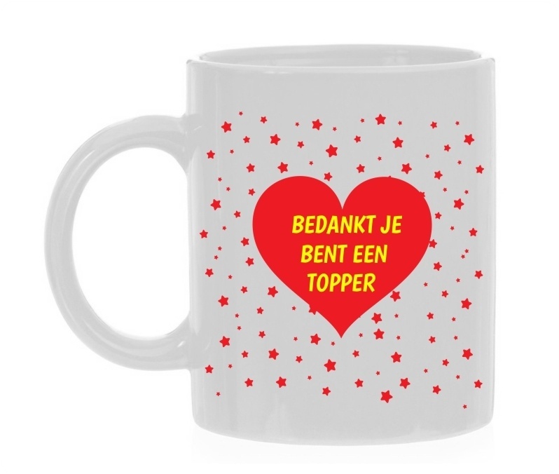 Bedankt je bent een topper koffiemok