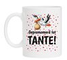 Gepromoveerd tot tante koffiemok ooievaar geboorte aankondiging zus schoonzus