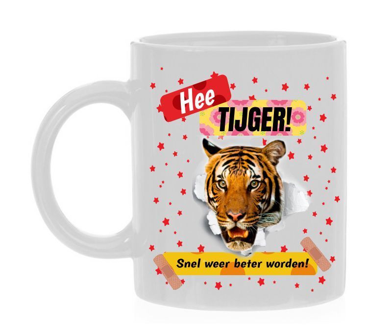 Koffiemok beterschap hee tijger snel weer beter worden!