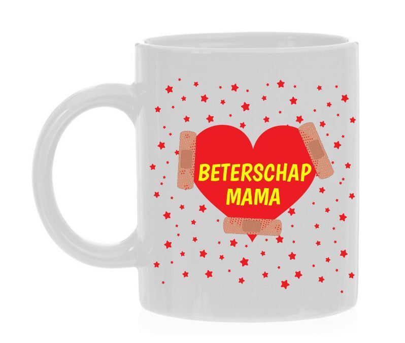 Koffiemok beterschap mama moeder liefde rood hart