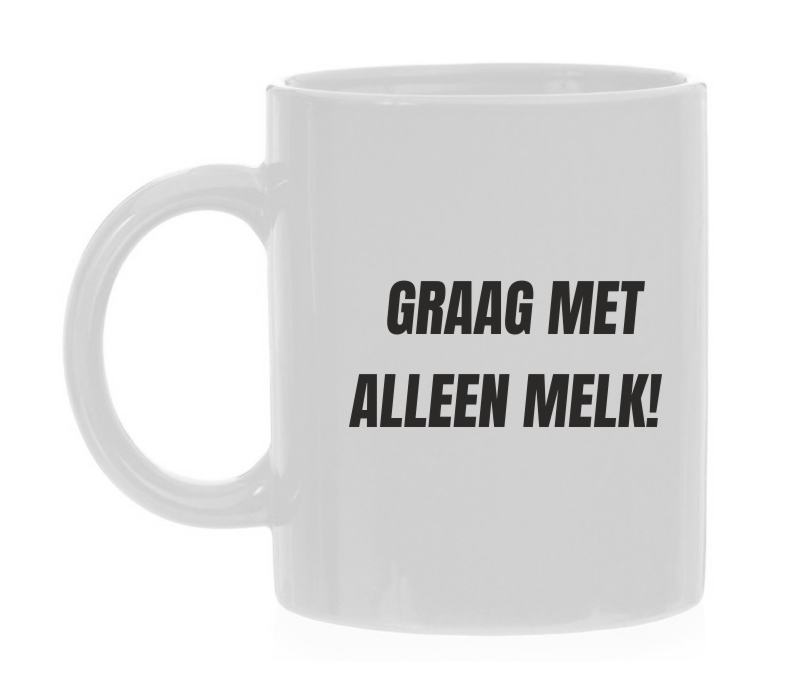 koffiemok graag met alleen melk! hoe drink jij je koffie!