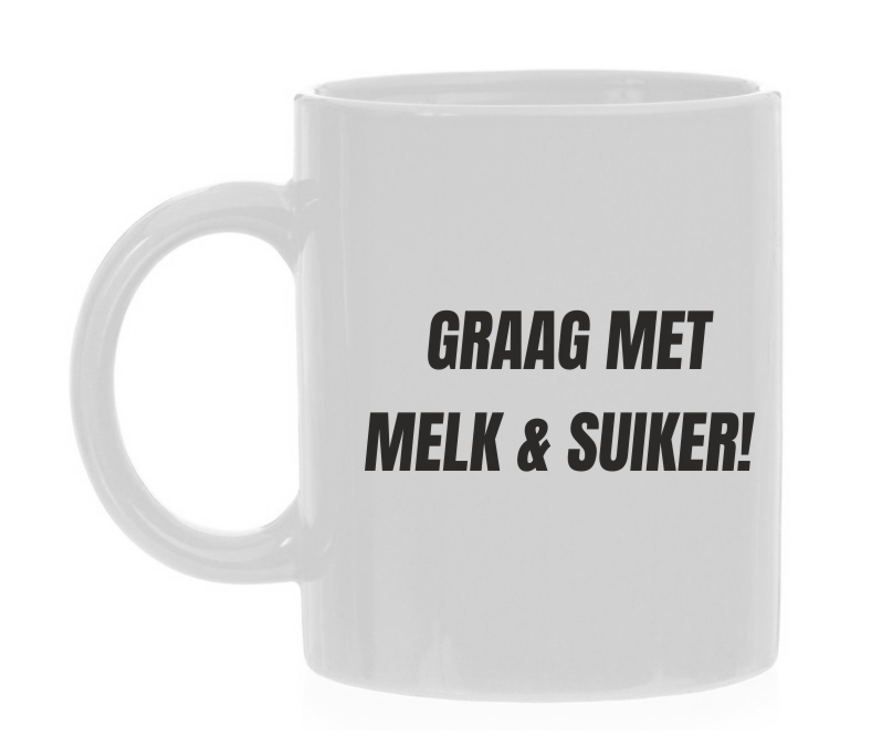 koffiemok graag met melk en suiker!