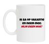 Koffiemok ik ga op vakantie en neem mee mijn eigen mok