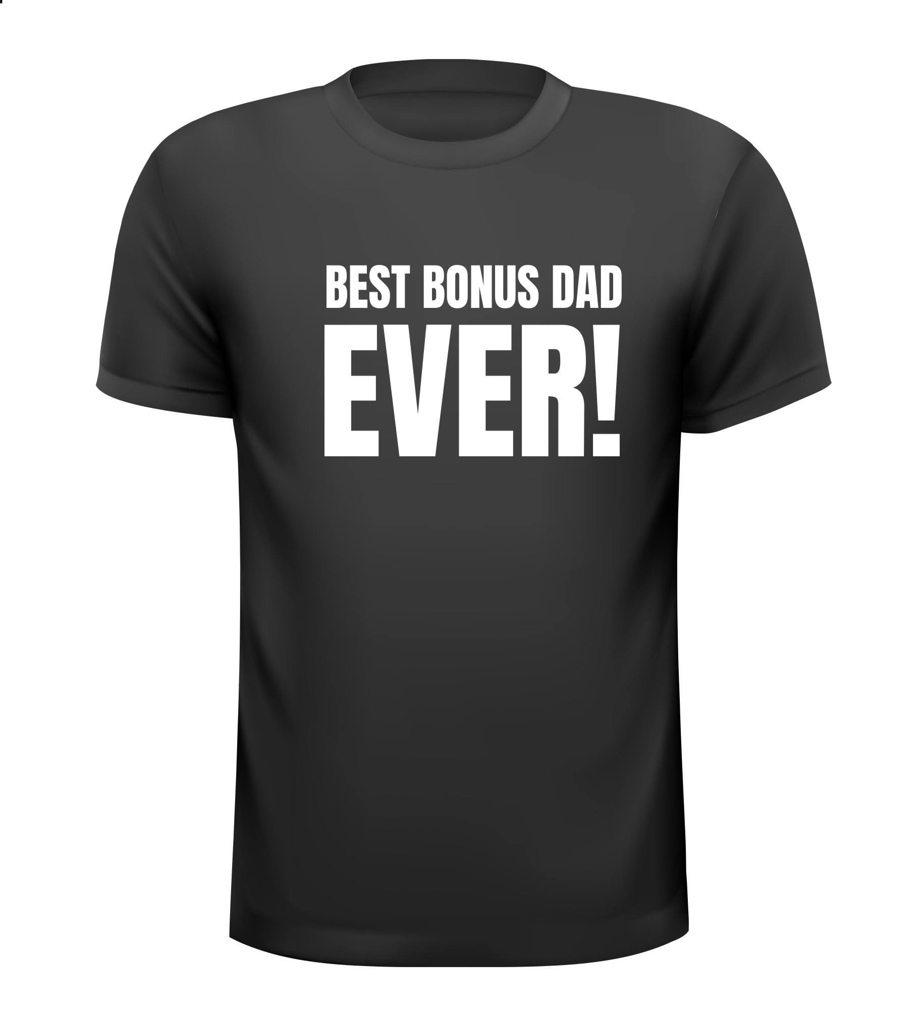 T-shirt best bonus dad ever Vaderdag cadeau