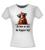 foto 14 T-shirt gezegde ik ben er als de kippen bij!