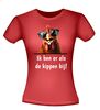 foto 8 T-shirt gezegde ik ben er als de kippen bij!