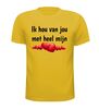 foto 11 T-shirt ik hou van jou met heel mijn hart rood hart houden van Valentijn Moederdag Vaderdag