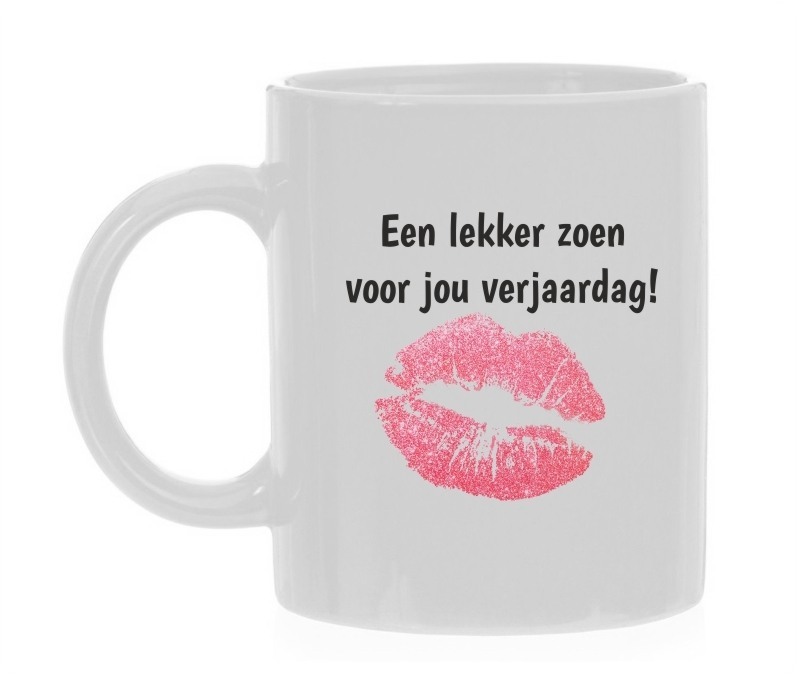 Een lekker zoen voor jou verjaardag! koffiemok