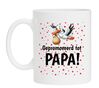 Gepromoveerd tot papa koffiemok vertel je man dat je zwanger bent!