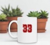 foto 2 Cijfer 33 op een witte mok