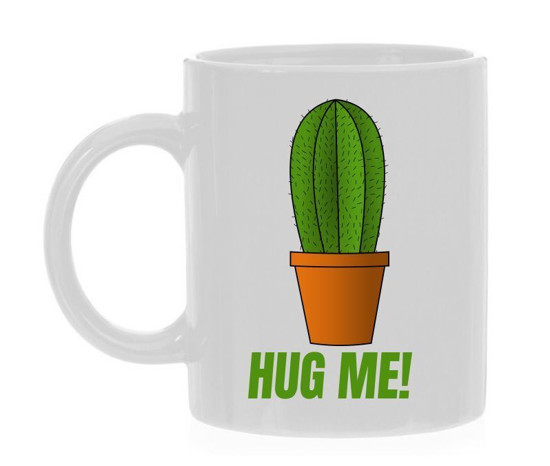 hug me cactus knuffel koffiemok hugs koffiebeker