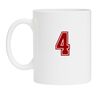 Koffiebeker met getal 4 als opdruk