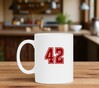 foto 2 Koffiemok met cijfer 42 opdruk