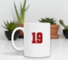 foto 4 Koffiemok wit met cijfer 19 als opdruk