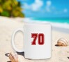 foto 3 Koffiemok wit met cijfer 70