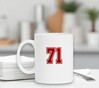 foto 2 Koffiemok wit met getal 71