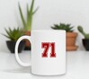 foto 3 Koffiemok wit met getal 71