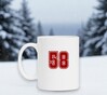 foto 2 Mok getal 58 opdruk cijfer 58