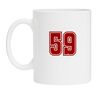 Mok met het cijfer 59