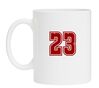 Mok wit cijfer 23