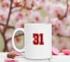 foto 2 Mok wit met cijfer 31 als opdruk