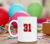 foto 3 Mok wit met cijfer 31 als opdruk