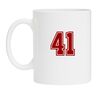 Mok wit met cijfer 41 als opdruk