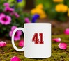 foto 3 Mok wit met cijfer 41 als opdruk