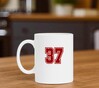 foto 2 Mok wit met getal 37 erop als opdruk