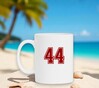 foto 4 Mok wit met getal 44 als opdruk