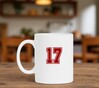 foto 3 Mok wit met het cijfer 17 als opdruk