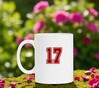 foto 4 Mok wit met het cijfer 17 als opdruk