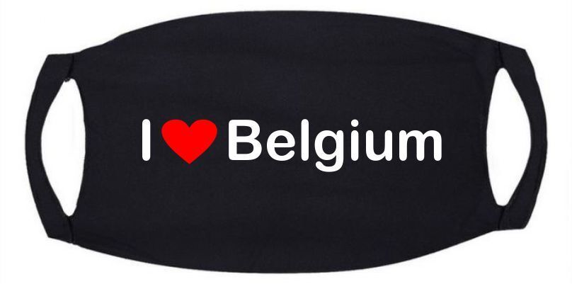 Mondmasker I love love Belgium mondkapje