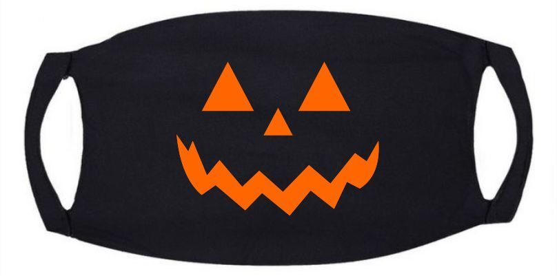 mondmasker spooky halloween pompoen