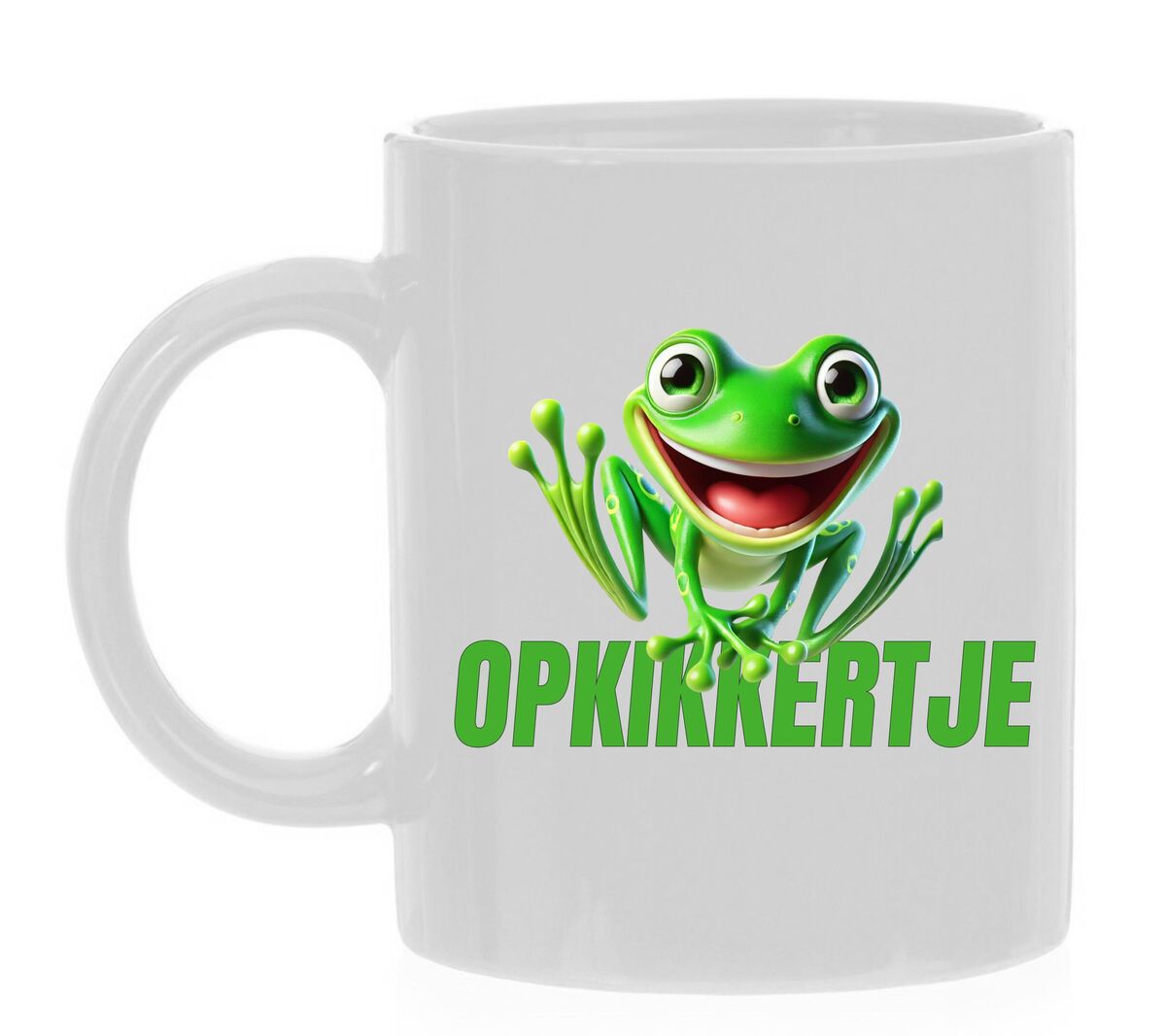 opkikkertje koffiemok koffiebeker mok kikker