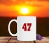 foto 4 Witte koffiemok met het getal 47 opdruk