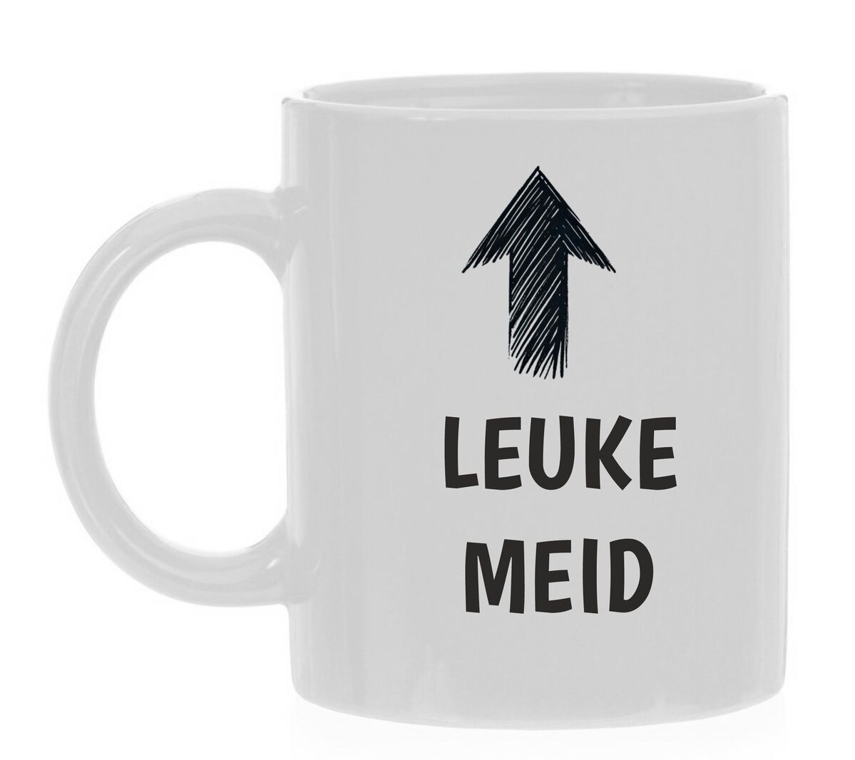 Witte mok leuke meid