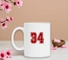 foto 2 Witte mok met getal 34 als opdruk