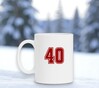 foto 3 Witte mok met getal 40 als print