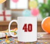 foto 4 Witte mok met getal 40 als print